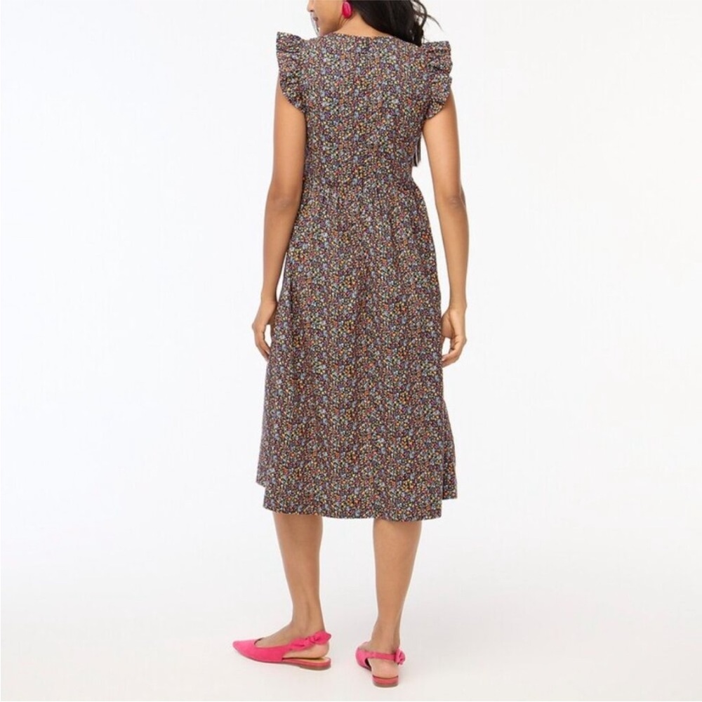 NWOT J Crew smocked top midi dress with pockets! - Picture 3 of 4